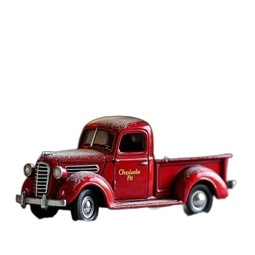 car, 3d render, photorealistic, christmas, truck, ornament transparent PNG cut-out