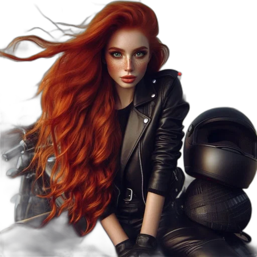 hair, jacket, robot, fantasy art, photorealistic, concept art, comic book art, outer space transparent PNG cut-out