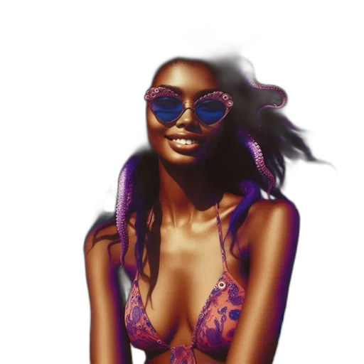 photorealistic, concept art, cartoon, fantasy art, neon, colorful, pastel, blue transparent PNG cut-out