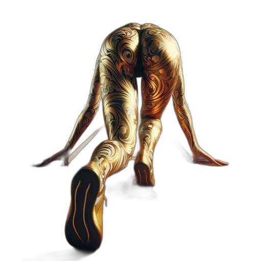 animal, creature, shoes, hair, concept art, photorealistic, 3d render, fantasy art transparent PNG cut-out