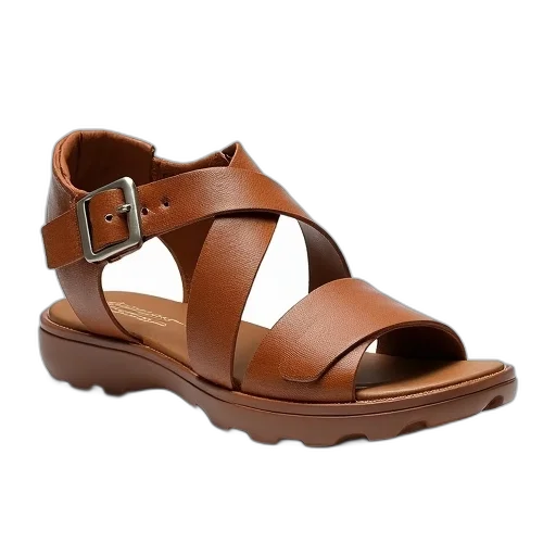 shoes, pair, brown, sandals, textured, upper, sole, have transparent PNG cut-out