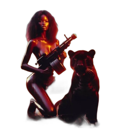 weapon, concept art, comic book art, pixel art, fantasy art, woman, brandishes, flaming transparent PNG cut-out