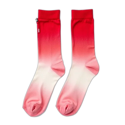 shoes, red, neon, pair, socks, gradient, pink, white transparent PNG cut-out