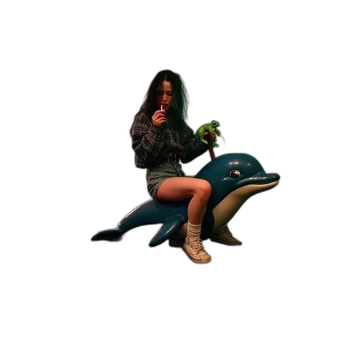 creature, animal, dragon, vaporwave, pixel art, concept art, 3d render, underwater transparent PNG cut-out