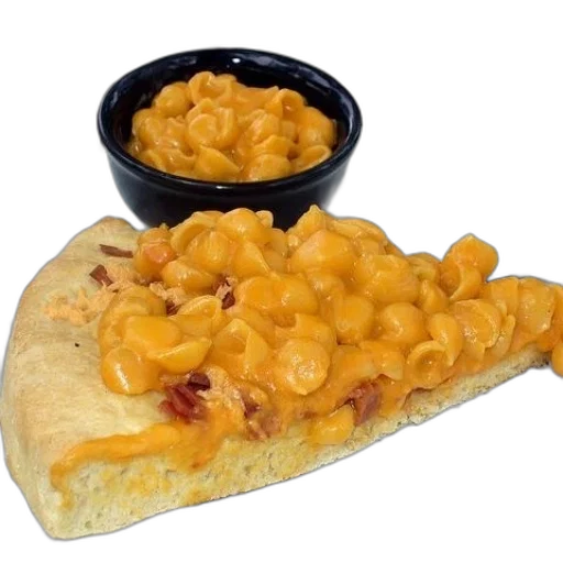 food, crown, slice, macaroni, cheese, pizza, white, plate transparent PNG cut-out