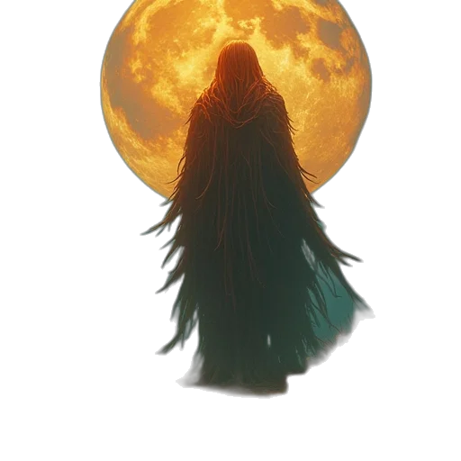 hair, dress, creature, mask transparent PNG cut-out