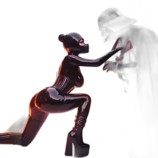 robot, concept art, 3d render, comic book art, fire, outer space, neon lights, two transparent PNG cut-out