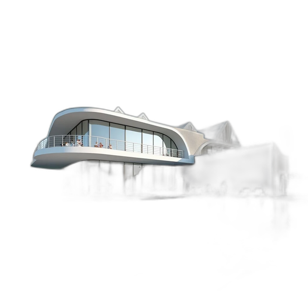 building, car, 3d render, concept art, photorealistic, outer space, modern, unique transparent PNG cut-out