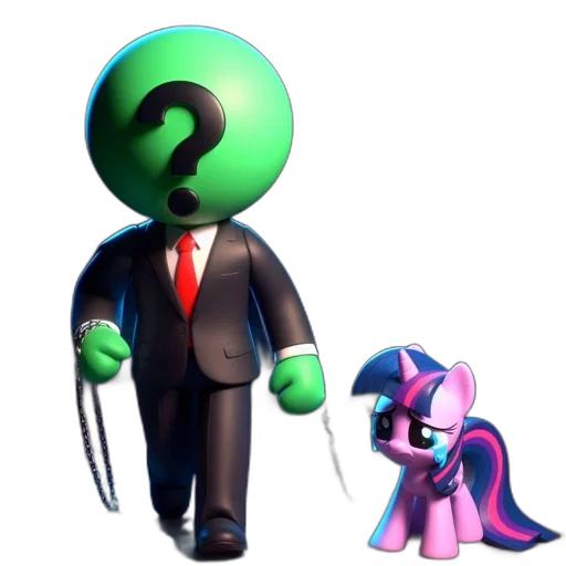 staff, robot, 3d render, concept art, pixel art, vaporwave, outer space, green transparent PNG cut-out