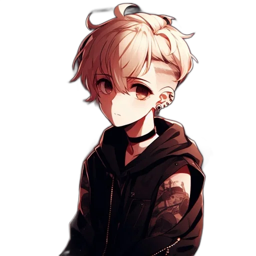 mask, jacket, face, staff, anime, pixel art, cartoon, watercolor transparent PNG cut-out