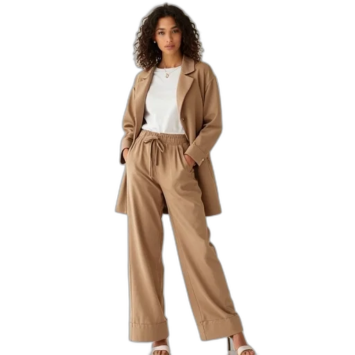 jacket, dress, earth tones, monochrome transparent PNG cut-out