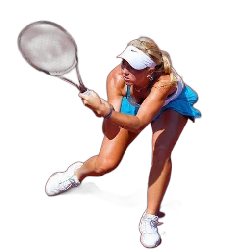 staff, photorealistic, concept art, cartoon, pixel art, female, tennis, player transparent PNG cut-out