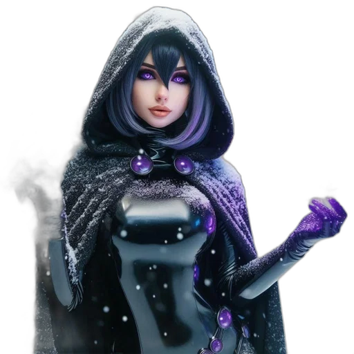 staff, concept art, fantasy art, 3d render, comic book art, snow, dark, female transparent PNG cut-out