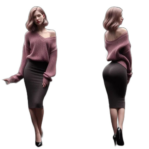dress, jacket, 3d render, concept art, photorealistic, fantasy art, dark, monochrome transparent PNG cut-out