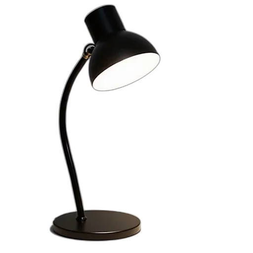 furniture, hat, staff, 3d render, modern, desk, lamp, sleek transparent PNG cut-out