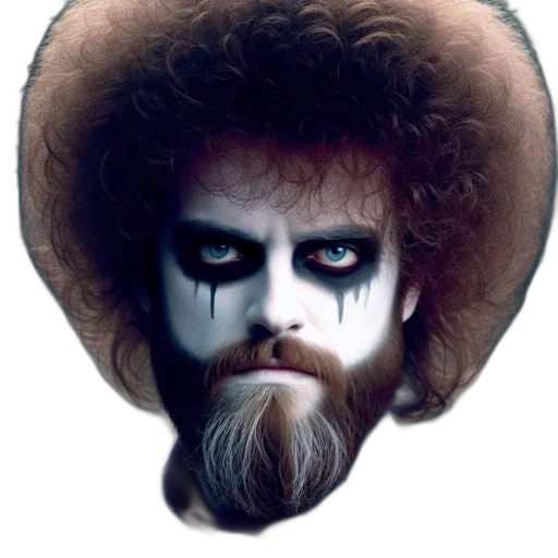 hair, face, mask, creature, fantasy art, concept art, cartoon, photorealistic transparent PNG cut-out