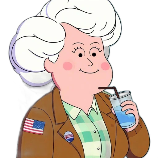 jacket, cartoon, concept art, animated, female, character, smiles, holds transparent PNG cut-out