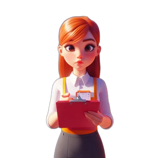 staff, dress, food, face, concept art, 3d render, cartoon, photorealistic transparent PNG cut-out