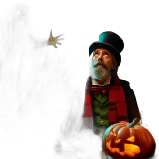 staff, concept art, fantasy art, 3d render, pixel art, halloween-themed, scene, man transparent PNG cut-out