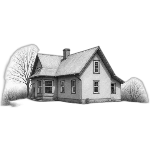 building, furniture, hair, umbrella, pencil sketch, concept art, photorealistic, 3d render transparent PNG cut-out