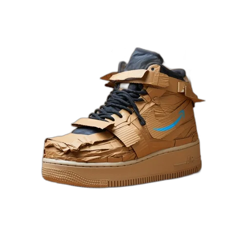 shoes, 3d render, vaporwave, illustrated, advertisement, concept, art, showcases transparent PNG cut-out
