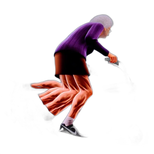 staff, shoes, weapon, hair, 3d render, concept art, photorealistic, elderly transparent PNG cut-out