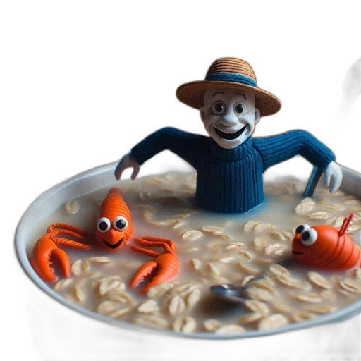 food, creature, 3d render, concept art, underwater, animated, scene, features transparent PNG cut-out
