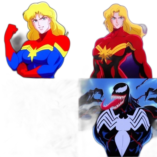 comic book art, concept art, cartoon, anime, dark, monochrome, four, animated transparent PNG cut-out