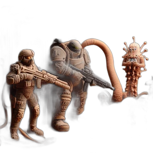weapon, robot, staff, concept art, 3d render, fantasy art, photorealistic, outer space transparent PNG cut-out