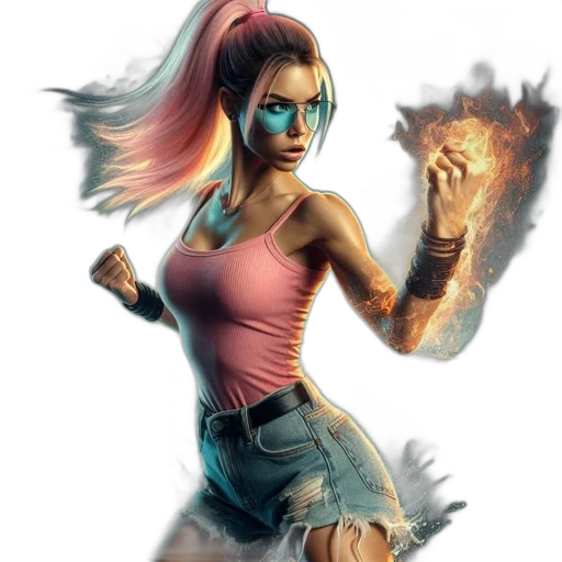 staff, mask, fantasy art, concept art, comic book art, photorealistic, fire, neon transparent PNG cut-out