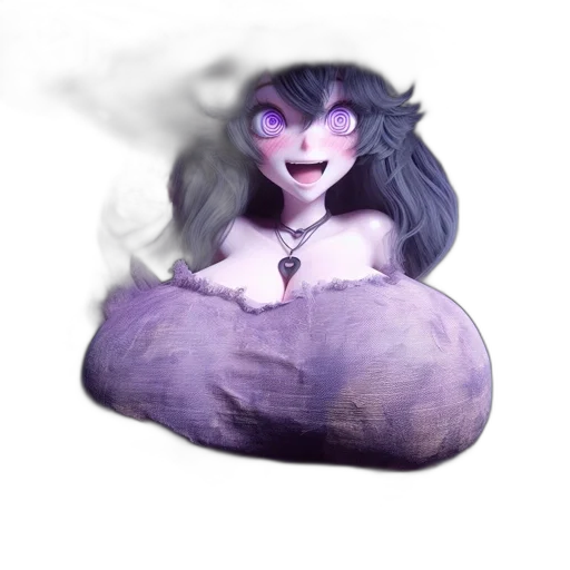 mask, dragon, creature, hair, concept art, fantasy art, 3d render, anime transparent PNG cut-out