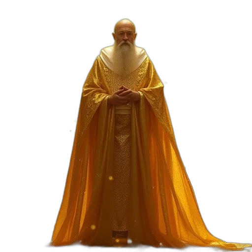 staff, dress, sword, concept art, 3d render, golden, gold, saint transparent PNG cut-out