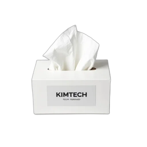 white, tissue, box, black, label, reads, kimtech, tissues transparent PNG cut-out