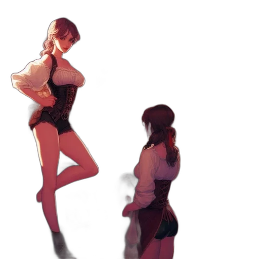 dress, concept art, pixel art, 3d render, anime, outer space, neon lights, fire transparent PNG cut-out