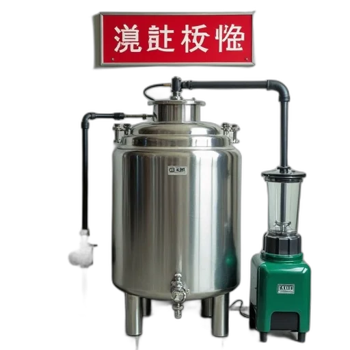 robot, stainless, steel, mixing, tank, lid, connected, green transparent PNG cut-out