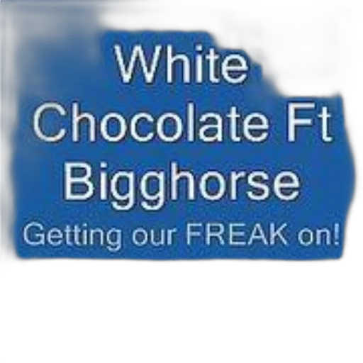 blue, background, white, text, reads, chocolate, bigghorse, getting transparent PNG cut-out
