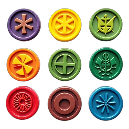 jewelry, food, colorful, neon, green, earth tones, set, round transparent PNG cut-out