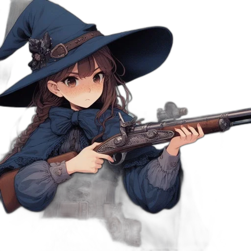weapon, staff, hat, sword, anime, fantasy art, pixel art, concept art transparent PNG cut-out