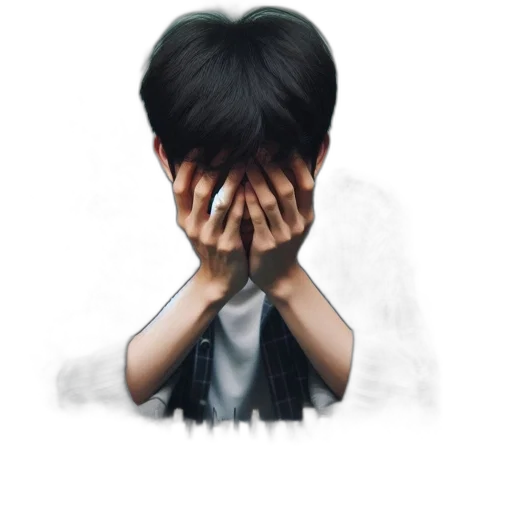 face, mask, photorealistic, concept art, watercolor, pixel art, person, dark transparent PNG cut-out