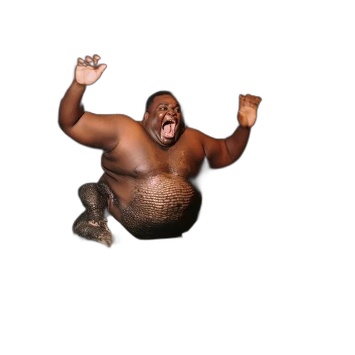animal, creature, hair, shirtless, man, state, excitement, surprise transparent PNG cut-out