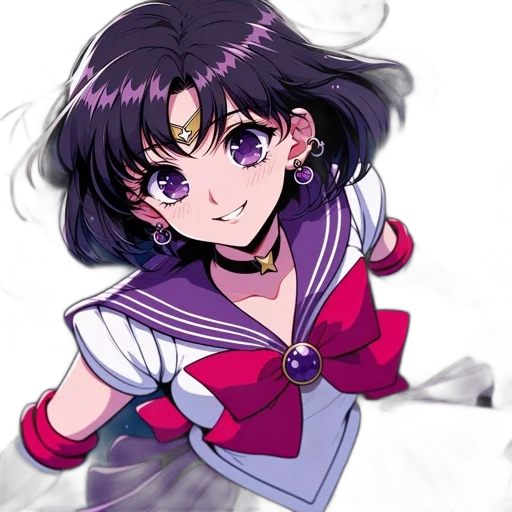 weapon, face, anime, vaporwave, pixel art, cartoon, outer space, colorful transparent PNG cut-out