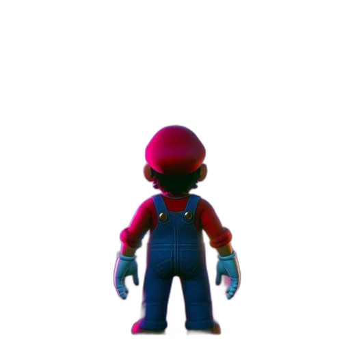 robot, creature, staff, jacket, 3d render, concept art, pixel art, vaporwave transparent PNG cut-out
