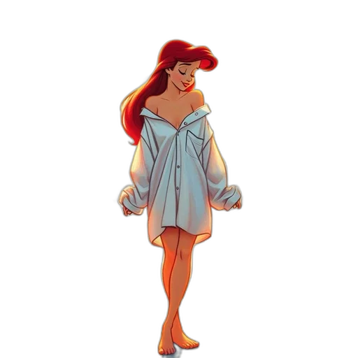 dress, crown, concept art, cartoon, comic book art, fantasy art, underwater, animated transparent PNG cut-out