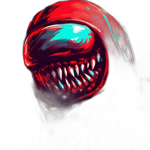 mask, creature, face, robot, concept art, comic book art, pixel art, 3d render transparent PNG cut-out