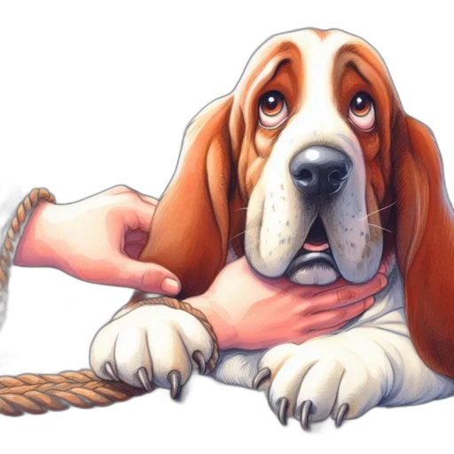 staff, animal, weapon, photorealistic, concept art, cartoon, oil painting, basset transparent PNG cut-out