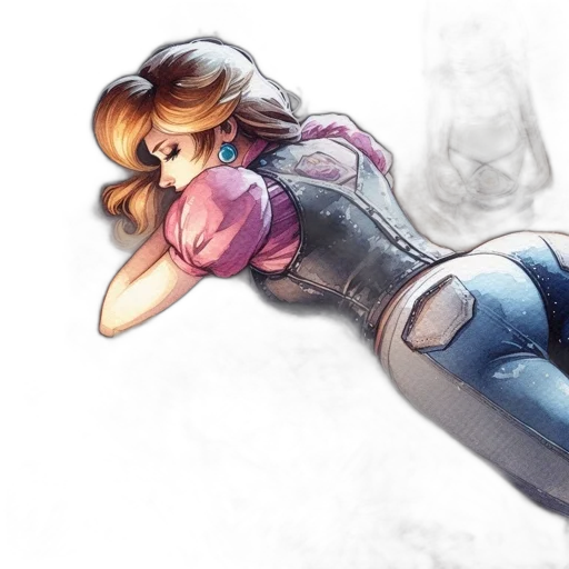 weapon, robot, concept art, comic book art, watercolor, cartoon, outer space, pastel transparent PNG cut-out