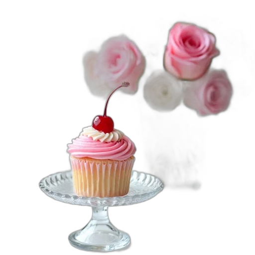 food, jewelry, flower, crown, 3d render, photorealistic, glass, cake transparent PNG cut-out