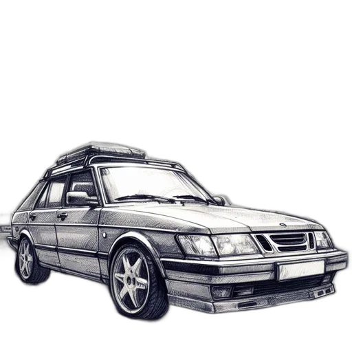 car, weapon, photorealistic, concept art, pencil sketch, 3d render, city, street transparent PNG cut-out