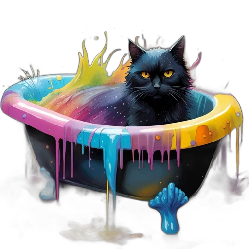 creature, animal, concept art, watercolor, pixel art, fantasy art, neon, colorful transparent PNG cut-out