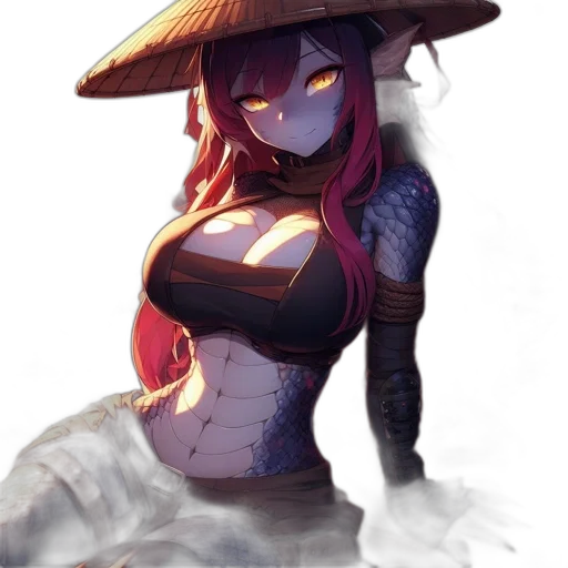 hat, dress, staff, umbrella, anime, concept art, fantasy art, pixel art transparent PNG cut-out